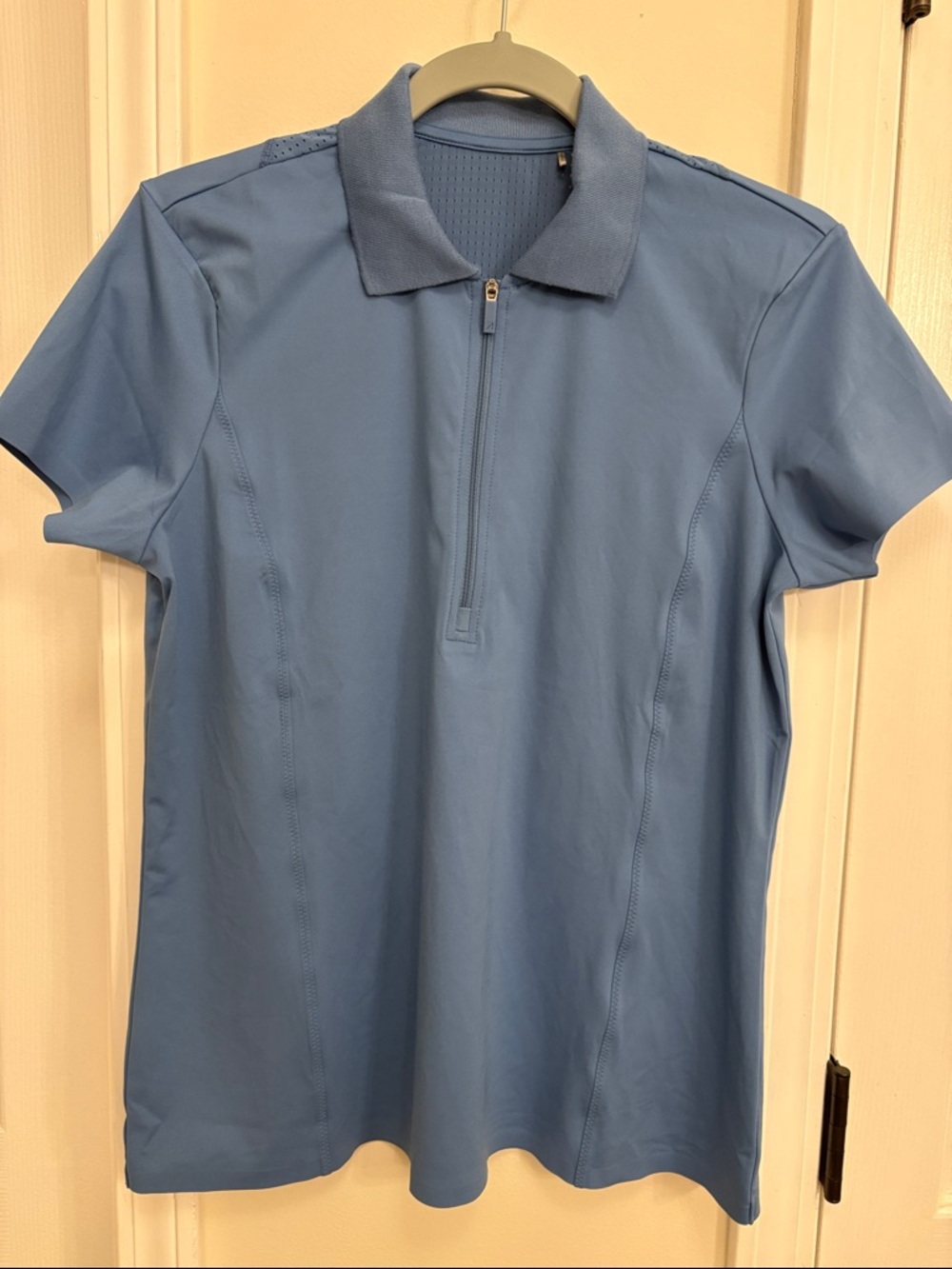 Antigua Medium Navy Zip Polo